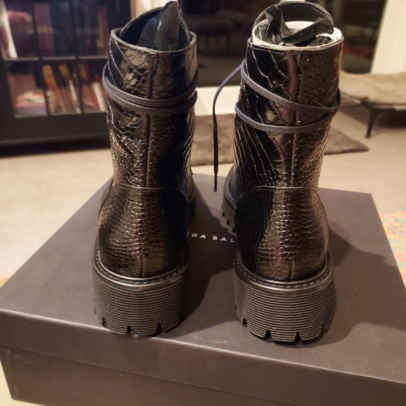 NIB Freda Salvador EMI Lug sole lace up combat boots, size 8.5 - Picture 6 of 10